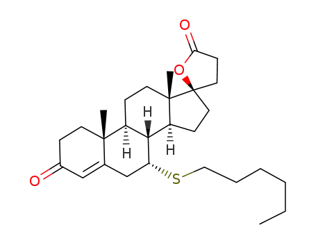 3-oxo-17α-pregna-4-ene-7α-(hexylthia)-21,17-carbolactone