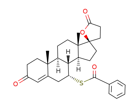 3-oxo-17α-pregna-4-ene-7α-(benzoylthia)-21,17-carbolactone