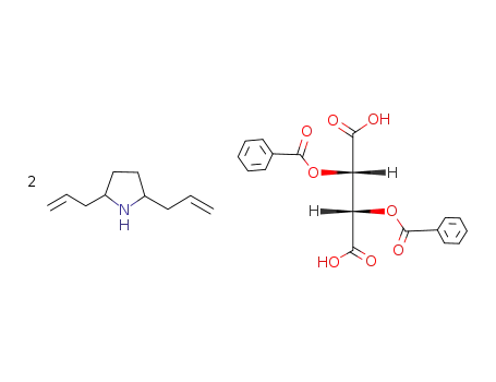 bis(trans-2,5-diallylpyrrolidine-1-ium) dibenzoyltartrate (2-)