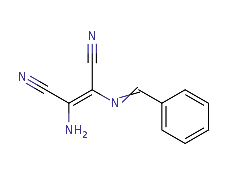 Molecular Structure of 56029-18-6 ((2E)-2-amino-3-{[(E)-phenylmethylidene]amino}but-2-enedinitrile)