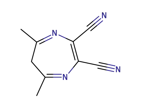 Molecular Structure of 51802-55-2 (5,7-dimethyl-6H-1,4-diazepine-2,3-dicarbonitrile)