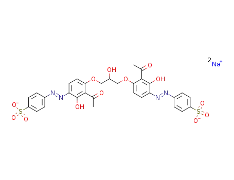 4,4'-(2-Hydroxypropan-1,3-diyldioxy)bis[4-(3-acetyl-2-hydroxyphenylazo)benzolsulfonsaeure], Dinatriumsalz