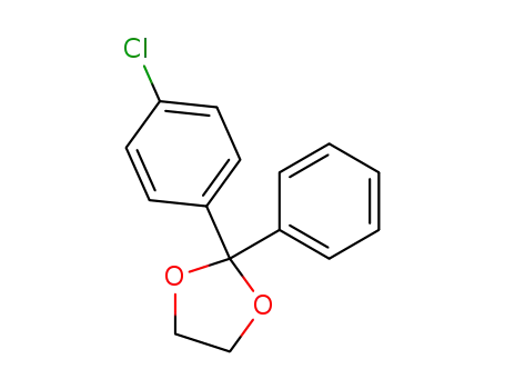 Molecular Structure of 374589-65-8 (1,3-Dioxolane, 2-(4-chlorophenyl)-2-phenyl-)