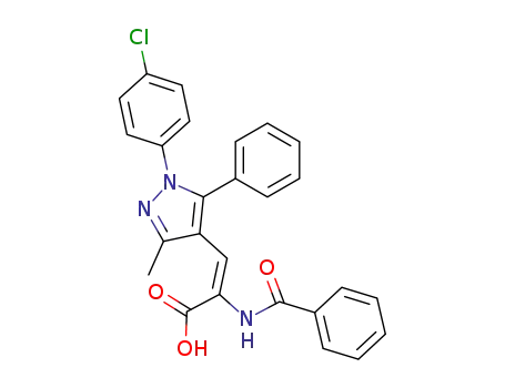(E)-2-(benzoylamino)-3-[1-(4-chlorophenyl)-3-methyl-5-phenyl-1H-pyrazol-4-yl]propenoic acid