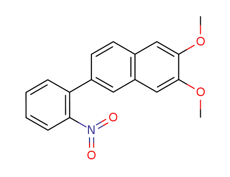 Molecular Structure of 338948-29-1 (Naphthalene, 2,3-dimethoxy-6-(2-nitrophenyl)-)