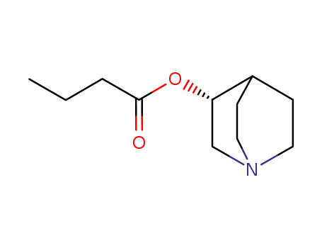 Molecular Structure of 65732-89-0 (Butanoic acid, (3R)-1-azabicyclo[2.2.2]oct-3-yl ester)