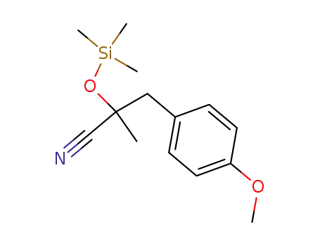 3-(4'-methoxyphenyl)-2-methyl-2-trimethylsilyloxypropanenitrile