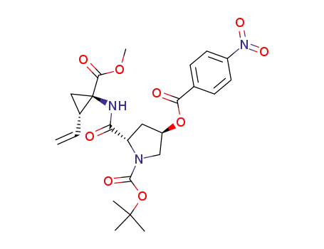 (2S,4R)-2-((1R,2S)-1-Methoxycarbonyl-2-vinyl-cyclopropylcarbamoyl)-4-(4-nitro-benzoyloxy)-pyrrolidine-1-carboxylic acid tert-butyl ester