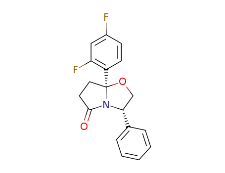(3S,7aS)-7a-(2,4-Difluoro-phenyl)-3-phenyl-tetrahydro-pyrrolo[2,1-b]oxazol-5-one