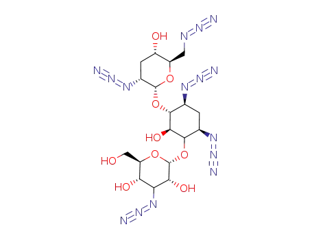 (2S,3R,5S,6R)-4-Azido-2-[(2S,3R,4S,6R)-4,6-diazido-3-((2R,3R,5S,6R)-3-azido-6-azidomethyl-5-hydroxy-tetrahydro-pyran-2-yloxy)-2-hydroxy-cyclohexyloxy]-6-hydroxymethyl-tetrahydro-pyran-3,5-diol
