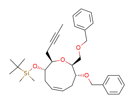 (2R,3S,5Z,8R,9S)-3-benzyloxy-2-benzyloxymethyl-8-(tret-butyldimethylsilyloxy)-9-(but-2'-ynyl)-2,3,4,7,8,9-hexahydrooxonin