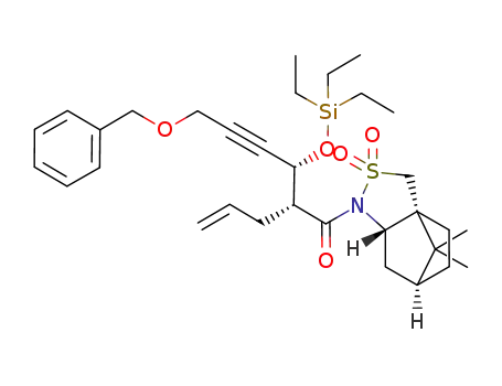 N-(1S)-[(2R,3R)-6-benzyloxy-3-triethylsilyloxy-2-propen-3-yl-hex-4-ynoyl]bornane-10,2-sultam