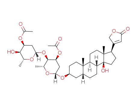 digitoxigenin 3''-O-acetyl-2'',6''-dideoxy-β-D-ribo-hexopyranosyl-(1->4)-3'-O-acetyl-2',6'-dideoxy-β-D-ribo-hexopyranoside