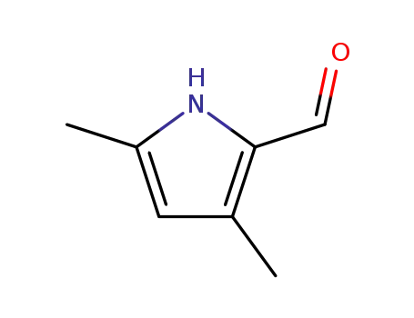 Molecular Structure of 2199-58-8 (3,5-Dimethylpyrrole-2-carboxaldehyde)