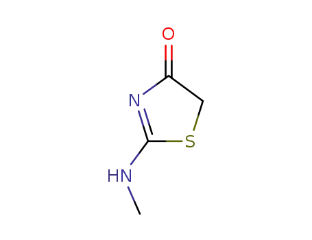Molecular Structure of 16312-19-9 (4(5H)-Thiazolone, 2-(methylamino)-)