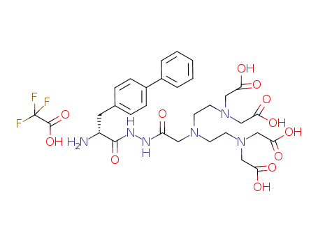 2-({2-[({N-[(2R)-2-amino-3-(4-phenylphenyl)-propanoylamino]carbamoyl}methyl){2-[bis(carboxymethyl)amino]ethyl}amino]ethyl}(carboxymethyl)amino)acetic acid trifluoroacetic acid salt