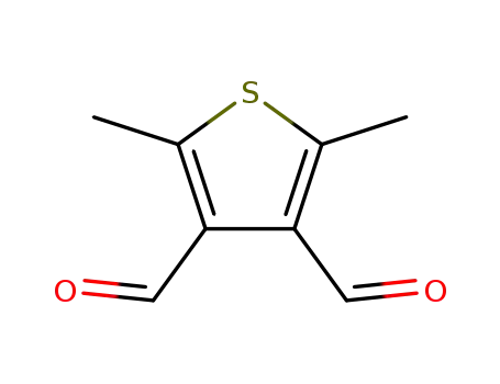 Molecular Structure of 5368-72-9 (3,4-Thiophenedicarboxaldehyde, 2,5-dimethyl-)