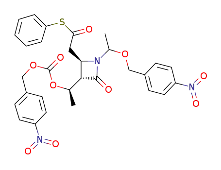 (3S,4R)-3-[(R)-1-(p-nitrobenzyloxycarbonyloxy)ethyl]-1-(p-nitrobenzyloxyethyl)-4-[(phenylthio)carbonylmethyl]-2-azetidinone