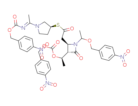 (3S,4R)-4-([(S)-1-[N-(p-Nitrobenzyloxycarbonyl)acetimidoyl]pyrrolidin-3-ylthio]carbonylmethyl)-3-[(R)-1-(p-nitrobenzyloxycarbonyloxy)ethyl]-1-[p-nitrobenzyloxyethyl]-2-azetidinone