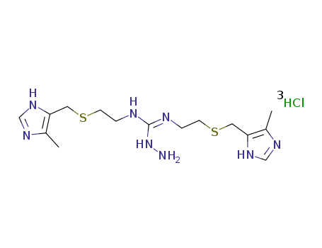 N-Amino-N',N"-bis[2-((4-methyl-5-imidazolyl)methylthio)ethyl]guanidine trihydrochloride