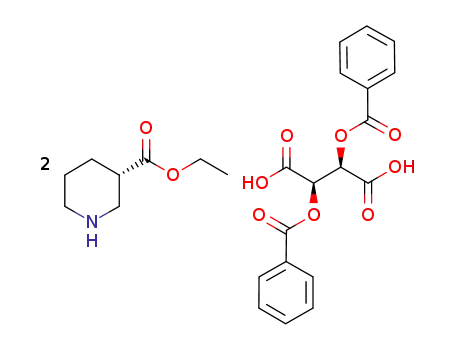 (S)-di-(ethylnipecotate)-L-(dibenzoyl)tartrate salt