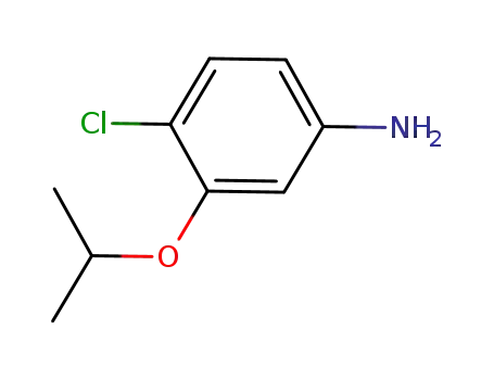 Molecular Structure of 76464-54-5 (Benzenamine, 4-chloro-3-(1-methylethoxy)-)