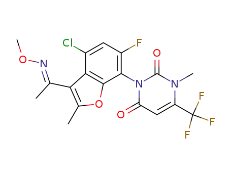 3-[4-chloro-6-fluoro-3-(1-methoxyiminoethyl)-2-methylbenzofuran-7-yl]-1-methyl-6-trifluoromethyluracil