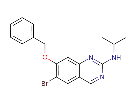 Molecular Structure of 914397-24-3 (2-Quinazolinamine, 6-bromo-N-(1-methylethyl)-7-(phenylmethoxy)-)