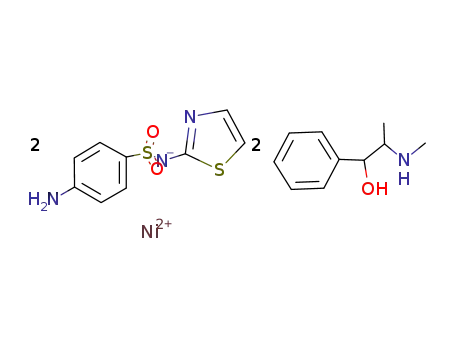 Ni(H2NC6H4SO2NC3H2NS)2(2-methylamino-1-phenyl-1-propanol)2