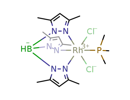 (η(3)-tris(3,5-dimethylpyrazolyl)borato)Rh(PMe3)(Cl)2