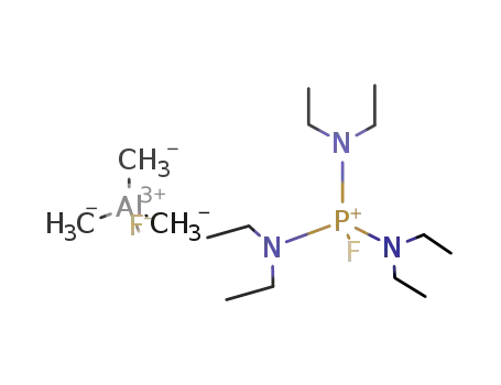[FP(N(C2H5)2)3](1+)*[(CH3)3AlF](1-)=[FP(N(C2H5)2)3][(CH3)3AlF]