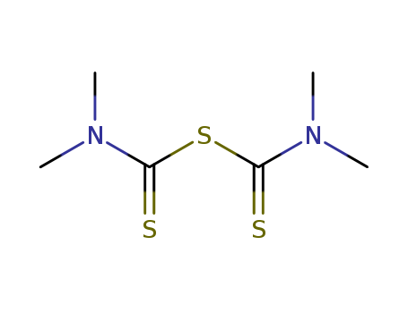 97-74-5,Bis(dimethylthiocarbamyl) sulfide,Sulfide,bis[(dimethylamino)thioxomethyl];Super Accelerator 500;TMTM;TMTMS;TS;Tetramethyldithiocarbamic acid anhydrosulfide;Tetramethylthiuram monosulfide;Tetramethylthiuram sulfide;Tetramethylthiurammonium sulfide;Thiuram monosulfide,tetramethyl-;Unads;Vulkacit MS;Vulkacit Thiuram MS;Sulfide,bis(dimethylthiocarbamoyl) (8CI);Thiodicarbonic diamide ([(H2N)C(S)]2S), tetramethyl- (9CI);Aceto TMTM;Bis(dimethylthiocarbamoyl) sulfide;Carbamodithioic acid, dimethyl-,anhydrosulfide;Ekagom TM;Mono-Thiurad;Monothiuram;N,N,N',N'-Tetramethylthiurammonosulfide;NSC 3400;NSC 4767;Nocceler TS;Rhenocure Thiuram MS/C;RhenogranTMTM 80;Sanceler TS;Soxinol TS;