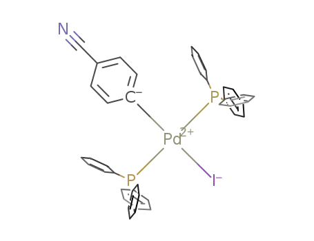 trans-[(4-NC-C6H4)PdI(P(C6H5)3)2]
