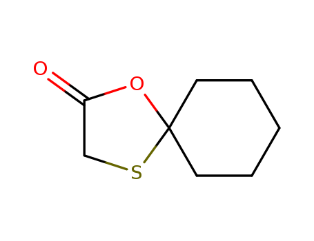 Molecular Structure of 1564-39-2 (1-Oxa-4-thiaspiro[4.5]decan-2-one)