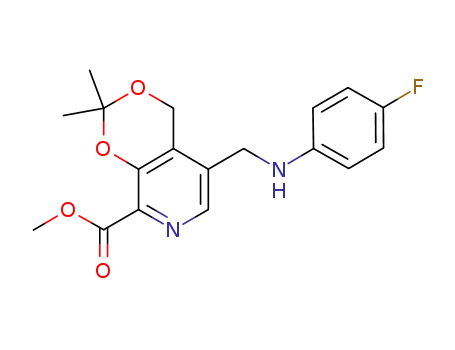 methyl 5-((4-fluorophenylamino)methyl)-2,2-dimethyl-4H-[1,3]dioxino[4,5-c]pyridine-8-carboxylate