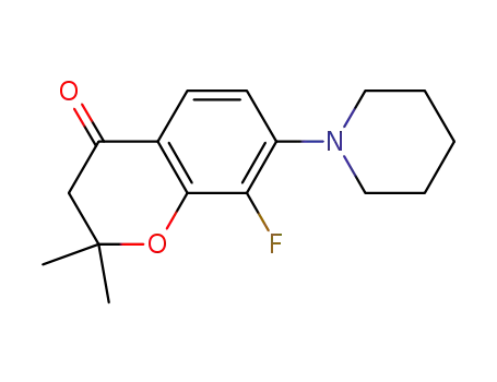 8-fluoro-2,2-dimethyl-7-(piperidin-1-yl)chroman-4-one