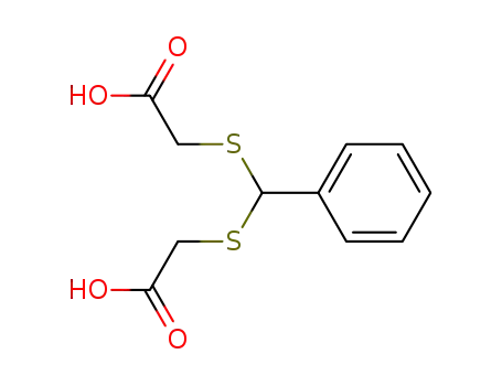 Molecular Structure of 4265-49-0 (Acetic acid,2,2'-[(phenylmethylene)bis(thio)]bis- (9CI))
