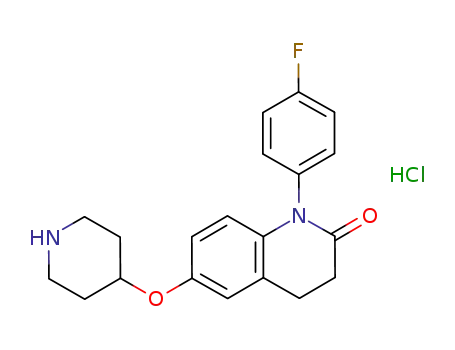 1-(4-fluorophenyl)-6-(piperidin-4-yloxy)-3,4-dihydroquinolin-2(1H)-one hydrochloride