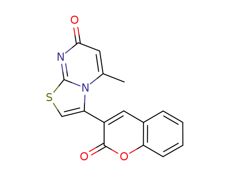 5-methyl-3-[(3'-coumarinyl)]-7H-[1,3]-thiazolo-[3,2-a]-pyrimidine-7-one