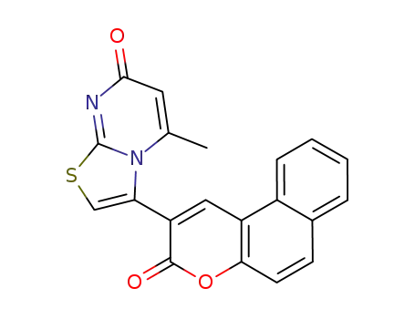 5-methyl-3-[(5,6-benzo-(3'-coumarinyl))]-7H-[1,3]-thiazolo-[3,2-a]-pyrimidine-7-one