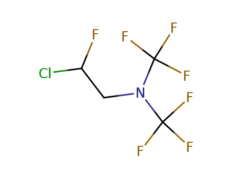 1-bis(trifluoromethyl)-amino-2-fluoro-2-chloro-ethane