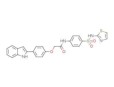 2-[4-(1H-indol-2-yl)phenoxy]-N-[4-(N-thiazol-2-ylsulfamoyl)phenyl]acetamide