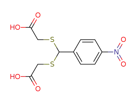 Molecular Structure of 6623-25-2 (2-[carboxymethylsulfanyl-(4-nitrophenyl)methyl]sulfanylacetic acid)
