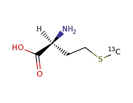 Molecular Structure of 49705-26-2 (L-Methionine-methyl-13C)