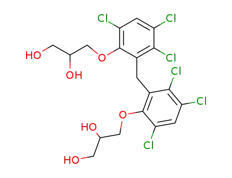3,3',5,5',6,6'-Hexachlor-2,2'-bis-(2,3-dihydroxy-propoxy)-diphenylmethan