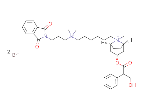8-[6-(N-(3-(1,3-dioxoisoindolin-2-yl)propyl)-N,N-dimethylammonio)hexyl]-3-[(3-hydroxy-2-phenylpropanoyl)oxy]-8-methyl-8-azabicyclo[3.2.1]octan-8-ium dibromide