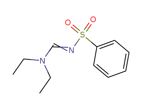 Molecular Structure of 29665-24-5 (N-[(Diethylamino)methylene]benzenesulfonamide)