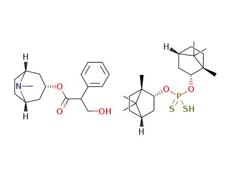 atropine O,O-di{endo-(1S)-1,7,7-trimethylbicyclo[2.2.1]hept-2-yl}-(-)-dithiophosphate