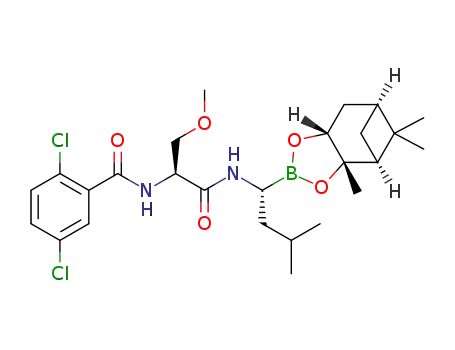 2,5-dichloro-N-((S)-3-methoxy-1-(((R)-3-methyl-1-((3aS,4S,6S,7aR)-3a,5,5-trimethylhexahydro-4,6-methanobenzo[d][1,3,2]dioxaborol-2-yl)butyl)amino)-1-oxopropan-2-yl)benzamide