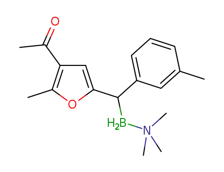 1-(5-(trimethylamine-boranyl(m-tolyl)methyl)-2-methylfuran-3-yl)ethan-1-one